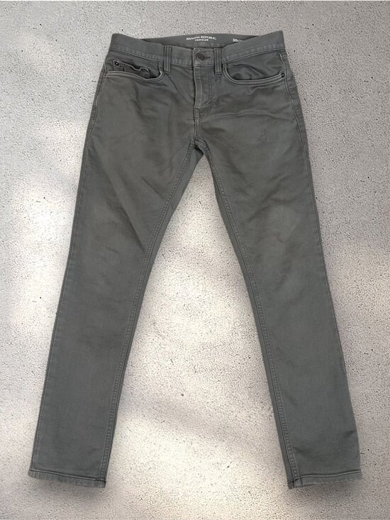Banana Republic Other - Banana Republic Traveler Pants Men’s 30x30 Green Skinny Fit Stretch Casual